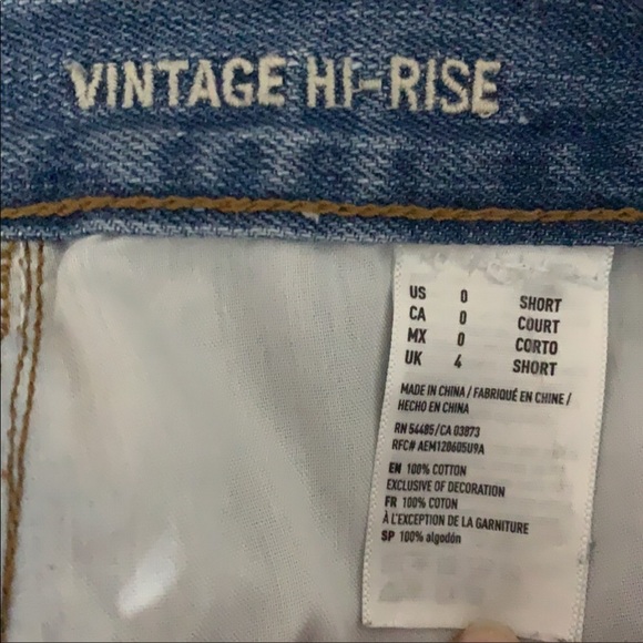 AMERICAN EAGLE Vintage High Rise Jeans Two Tone - Picture 2 of 6
